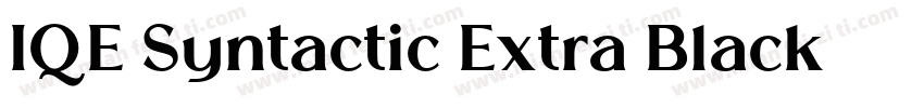 IQE Syntactic Extra Black字体转换